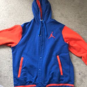 Vintage Jordan letterman jacket w/ hood